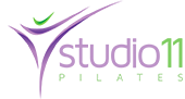 Logotipo Studio11 Pilates em Branco